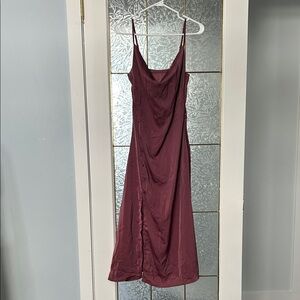 Cider Burgundy Midi Dress